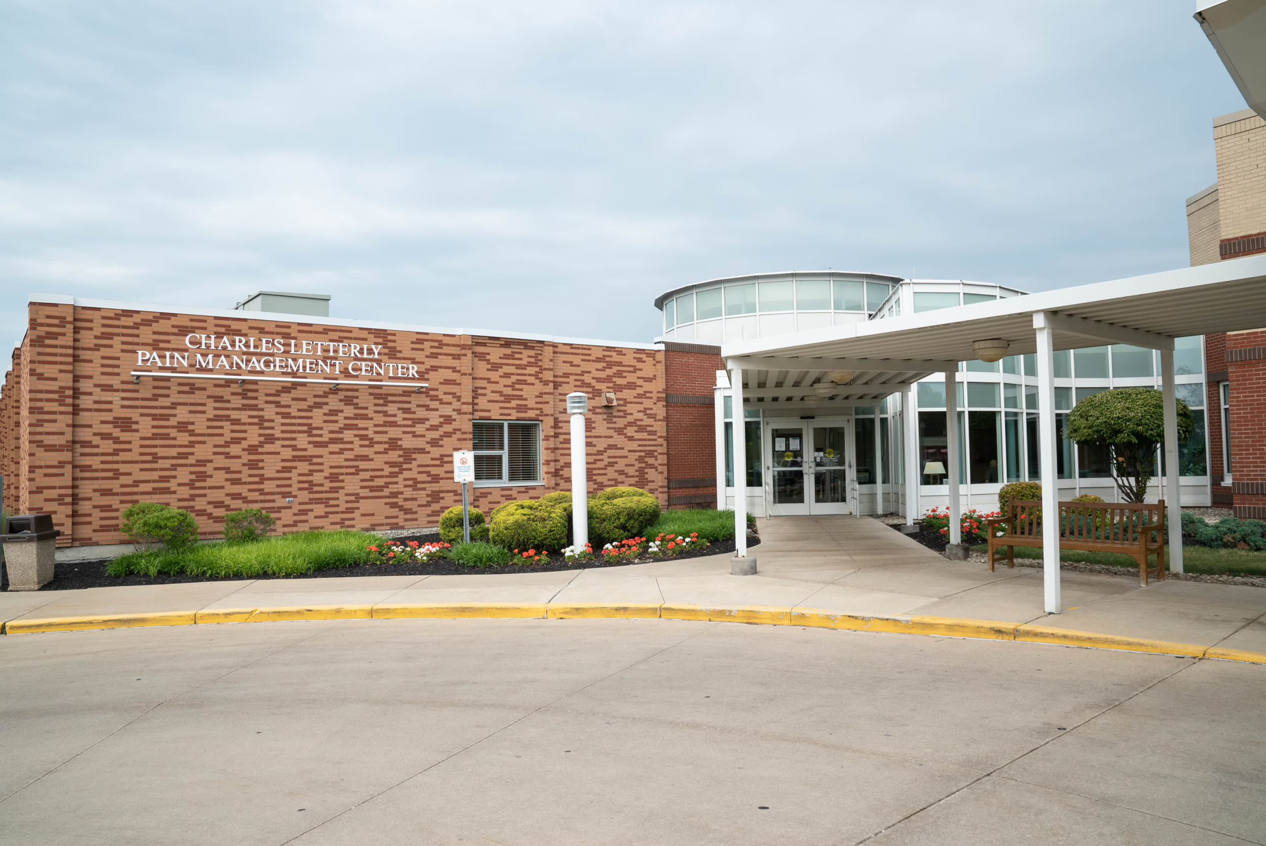 Exterior photography of the Charles Letterly Pain Management Center building.
