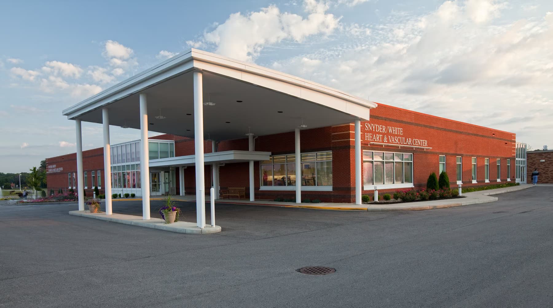 Exterior photography of the Snyder/White Vascular Center building.