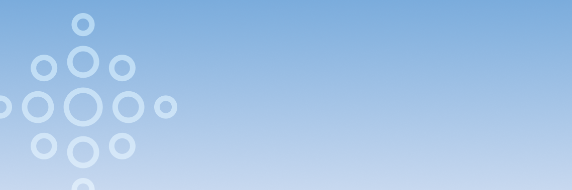 Light blue gradient background with decorative circle pattern on the left side