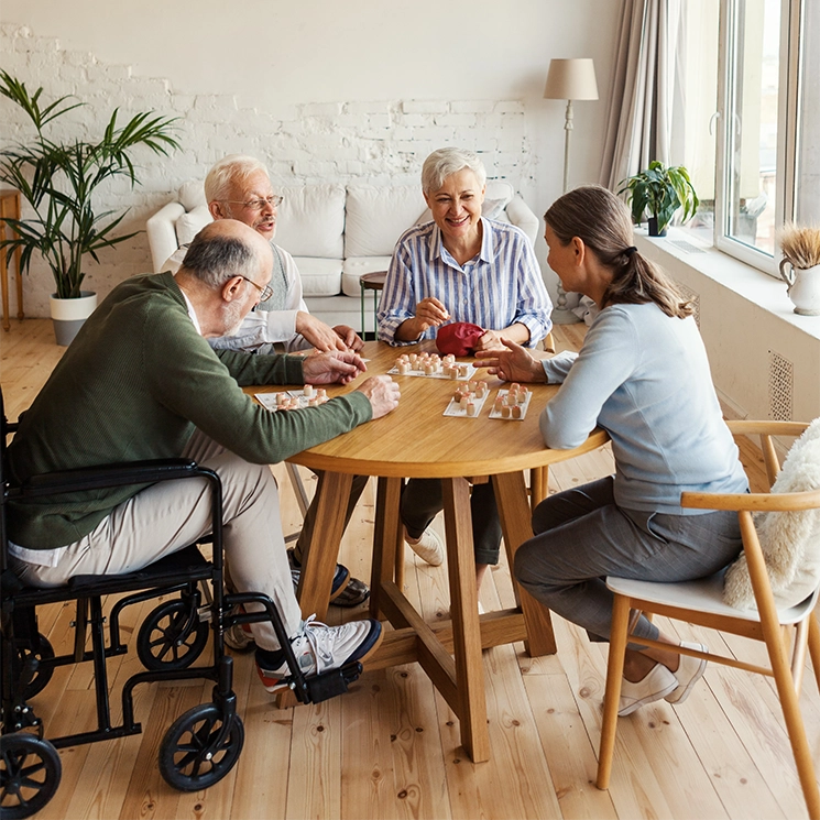 people playing games at table