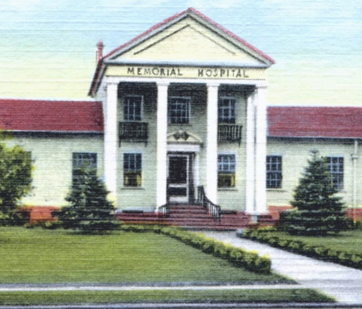 historic photo of a hospital